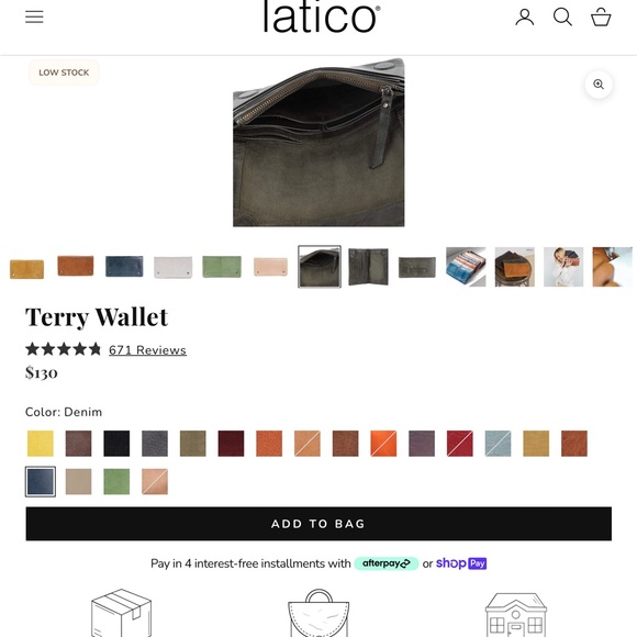 Latico Cognac Leather Terry Wallet - Picture 5 of 7